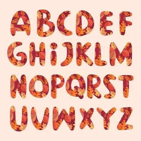 Autumn Alphabet Letters, Autumn Font, Journaling Aesthetics, Fall Letters, Thanksgiving Alphabet, Fall Fonts, Fall Chalkboard, Preschool Classroom Decor, Chalkboard Ideas