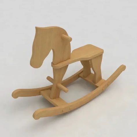 21 DIY Wooden Rocking Horse Plans You Can Build - Handy Keen Wooden Rocking Horse Plans, Rocking Horse Diy, Diy Wooden Toys Plans, Rocking Horse Plans, Woodworking Plans Toys, Rocking Bench, Wooden Toys Diy, Wood Table Diy, Wooden Rocking Horse