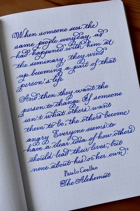 Writing, Cursive Handwriting, Handwriting Practice, Fountain Pen, Handwriting, Calligraphy, Pen, Notebook, Blue