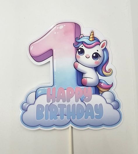 Happy Birthday Unicorn, Number 1 Cake, Unicorn Happy Birthday, Unicorn 1st Birthday, Unicorn Topper, Cake Templates, 1st Birthday Cake Topper, Unicorn Cake Topper, Happy 1st Birthdays