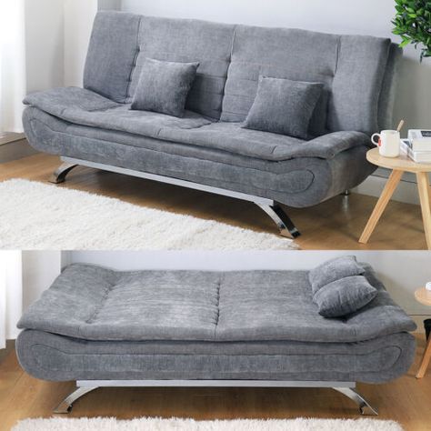 Find many great new & used options and get the best deals for Grey Fabric Sofa Bed 3 Seater Couch Settee Recliner Kids Double Sleeper Sofa Bed at the best online prices at eBay! Free delivery for many products! Chair Sleeper, Upholstered Sofa Bed, Settee Couch, Grey Fabric Sofa, Sofa Bed Sleeper, Recliner Couch, Grey Sofa Bed, Couches For Sale, Grey Sofa