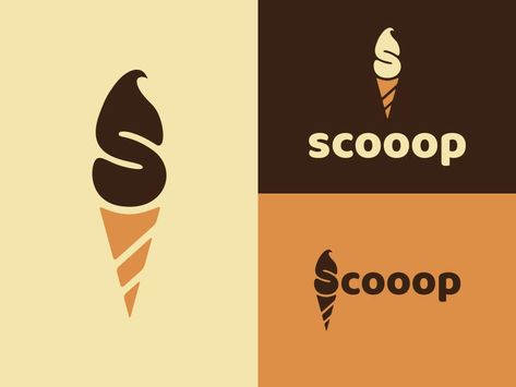 Ice Cream Company Logo, Ice Cream Branding Design Logos, Ice Cream Logo Design Ideas, Ice Cream Brand Logo, Ice Cream Logo Design Creative, Ice Cream Shop Logo Design, Ice Cream Logo Ideas, Ice Cream Logo Branding, Ice Cream Branding Design