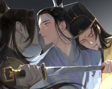 Jin Guangyao, Lan Xichen, Hua Cheng, Close My Eyes, The Grandmaster, Fantasy Series, Heaven's Official Blessing, Chinese Boy, Read Image