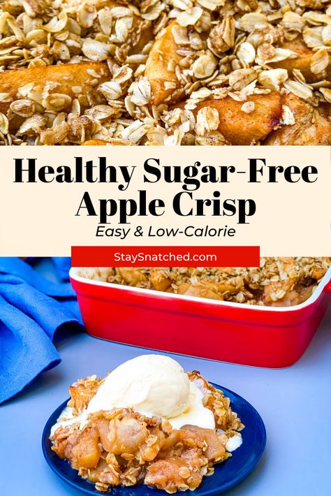 Low Carb Apple Desserts Easy, Granny Smith Apple Recipes Healthy, Low Calorie Apple Crisp, Sugar Free Apple Desserts, Low Calorie Apple Desserts, Low Calorie Desserts Healthy, Easy Sugar Free Desserts For Diabetics, Healthy Sugar Free Desserts, Low Carb Apple Crisp