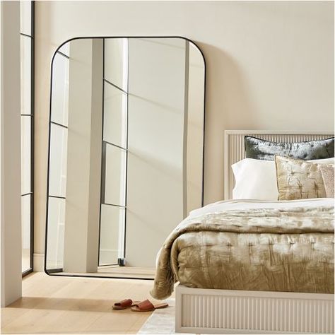 All New Furniture, Sofas, and Couches | West Elm Antique Glass Mirror, Oversized Floor Mirror, Modern Floor Mirrors, Arch Floor Mirror, Full Length Floor Mirror, Leaning Mirror, Wood Arch, Entryway Mirror, Floor Mirrors