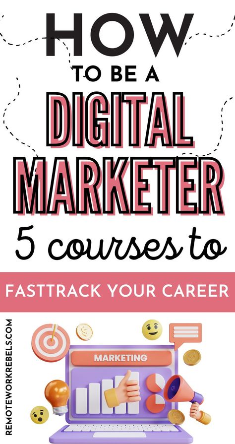 Interested in how to become a digital marketer? Follow this guide and learn how to become a successful digital marketer. These digital marketing courses will give you all the skills you need to work from home as a digital marketer or digital marketing manager. Starting A Marketing Business, How To Become A Digital Marketer, How To Start A Marketing Business, Learning Digital Marketing, How To Digital Marketing, Digital Marketing Student Aesthetic, Digital Marketing Tips And Tricks, Content Ideas For Digital Marketing, Marketing Learning