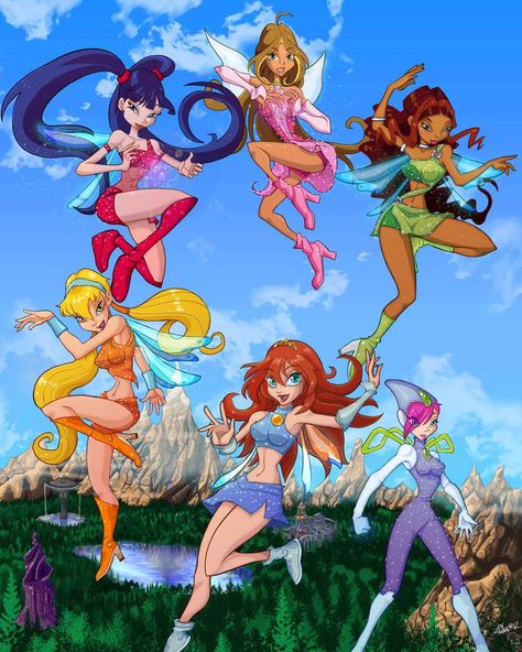 Winx Club Comm 04 by privodanima on DeviantArt Fairy Halloween Costumes, Klub Winx, Halloween Costumes For 3, Bloom Winx Club, Halloween Costume Outfits, Group Halloween Costumes, Halloween Costumes College, Cute Halloween Costumes, Film Serie