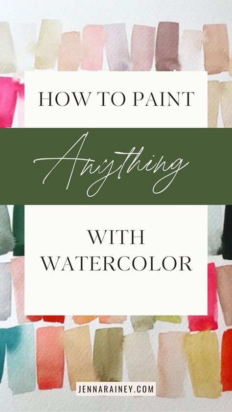 I'm sharing tips and techniques for painting anything with watercolor. This guide covers everything you need to know to tackle any subject, from choosing the right supplies to mastering brush techniques. Ideal for artists of all levels. Drawing Watercolor Ideas, How To Watercolor Beginners, Watercolor Practice Exercises, How To Paint With Watercolors, Watercolor Learning, Watercolor Hacks, Watercolor 101, Colouring Tips, Painting Basics