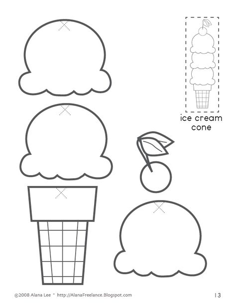 Ice cream cone | printable activities | daily printable | pre-k Ice Cream Crafts, Ice Cream Theme, Photo Products, Fine Motor Activities, Birthday Month, Cut And Paste, Ice Cream Cone, Summer Crafts, School Crafts