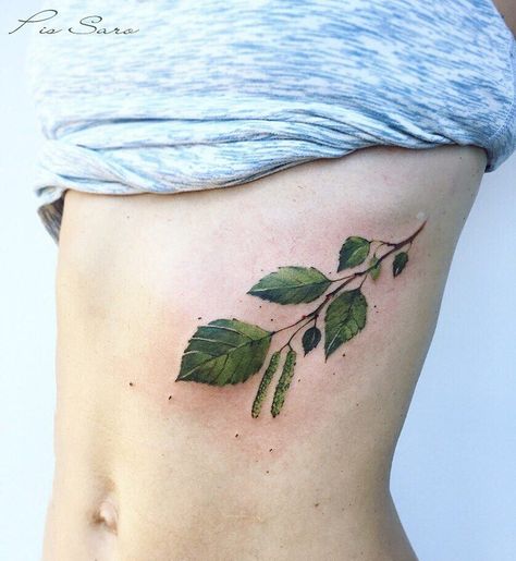 Florar watercolor tattos Birch Tree Tattoo, Hanna Tattoo, Birch Tree Tattoos, Tree Tattoo Color, Blatt Tattoos, Botanisches Tattoo, Tree Tattoo Meaning, Tree Branch Tattoo, Tree Tattoo Forearm