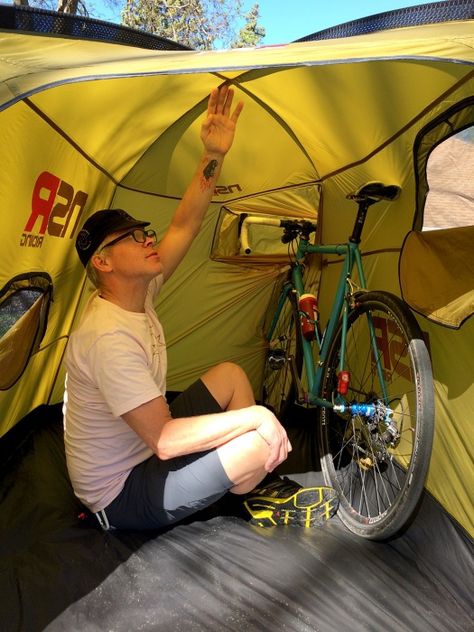 NSR Bicycle Touring Camping Tent Cycling Inspiration, Camping Lifestyle, Bike Packing, Bicycle Racing, Bicycle Camping, Touring Bicycles, Camp Gear, Bicycle Touring, Bike Touring