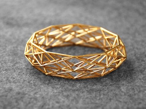 Bracelet Constructionist Sleek, MCODE by Maaike van der Horn #3Dprint #3dprinting #3dprintedjewelry