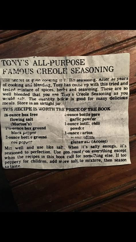 Tony’s Seasoning Recipe, Tony Chachere Recipes, Tony Chachere Seasoning Recipe, Spice Racks Diy, Diy Seasonings, Goat Milk Recipes, Homemade Dry Mixes, Homemade Seasoning, Homemade Spice Mix