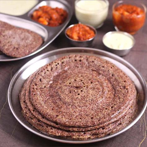 Dosa Chutney, Ragi Recipes, Ragi Dosa, Dosa Batter, Dosa Recipe, Indian Breakfast, South Indian Food, Chinese Recipes, Chutney Recipes