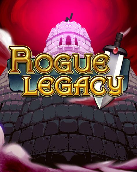 Rouge legacy's box art has just the logo and a background. This is used to make users wonder about what will happen in the game. Rogue Legacy, Trophy Shop, News Games, Box Art, Neon Signs