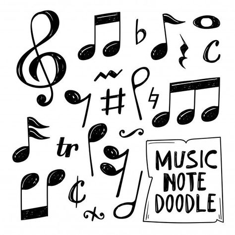 Download this Premium Vector about Set of Music Note Doodle, and discover more than 15 Million Professional Graphic Resources on Freepik Music Note Doodle, Beauty Doodles, Doodles Music, Music Notes Drawing, Notes Drawing, Music Sketch, Music Doodle, Doodle Font, Music Notes Art