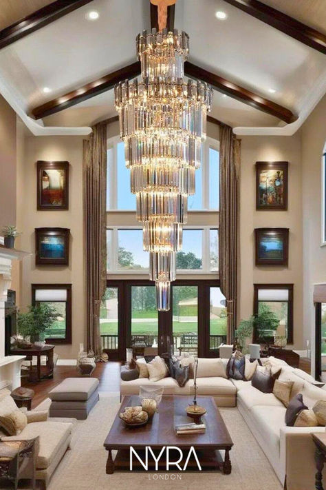 ✨Transform your entryway into a grand statement with Nyralondon's luxurious chandeliers! Elevate your home's first impression with stunning designs that blend elegance and functionality. Perfect for welcoming guests in style! 💡🏡  Shop now for the perfect chandelier to light up your space. #HomeDecor #LuxuryLighting #EntrywayGoals #ChandelierLove #InteriorInspiration #Nyralondon ✨ Rich Living Room Luxury, Modern Chateau Interior, Modern French Chateau Interiors, Rich Living Room, French Decorating Ideas, Gorgeous Mansions, French Apartment Decor, Apartment Decor Minimalist, Elegant Living Room Ideas