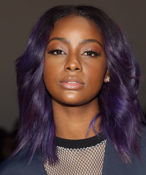 Justine Skye Hair, Stylish Hair Colors, Light Purple Hair, Magenta Hair, Dark Purple Hair, Strawberry Blonde Hair Color, Brown Hair Dye, Hot Hair Colors, Hair Color Purple