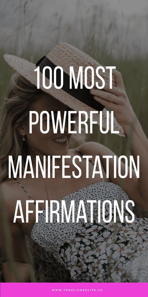 100 of the Most Powerful Manifestation Affirmations Powerful Manifestation Affirmations, Mind Power Quotes, Become Magnetic, Most Powerful Mantra, Manifesting Tips, Powerful Manifestation, Positive Mantras, Dream Future, Spiritual Manifestation