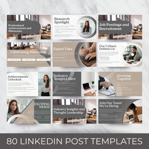 Transform your LinkedIn presence with this impactful pack of 80 editable LinkedIn post templates. Crafted specifically for professionals, these Canva templates empower you to elevate your LinkedIn marketing strategy.  

Create stunning, eye-catching LinkedIn posts that will make your profile impossible to ignore.

Each template is fully customizable, offering endless possibilities to tailor your content to resonate with your audience.   
.#CanvaTemplates #SocialMediaDesign #InstagramIdeas #PinterestTemplates #CreativeCanva Linkedin Post Design For Business, Linkedin Page Design, Linkedin Post Template, Linkedin Post Design, Linkedin Design, Linkedin Post, Best Landing Page Design, Type Of Content, Linkedin Page