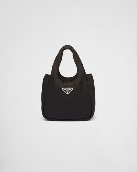 Black Prada Soft Padded Re-nylon Mini-bag | PRADA Prada Nylon Mini Bag, Prada Nylon Shoulder Bag, Prada Mini Bag, Black Mini Bag, Prada Mini, Padded Bag, Bags Prada, Prada Women, Prada Collection