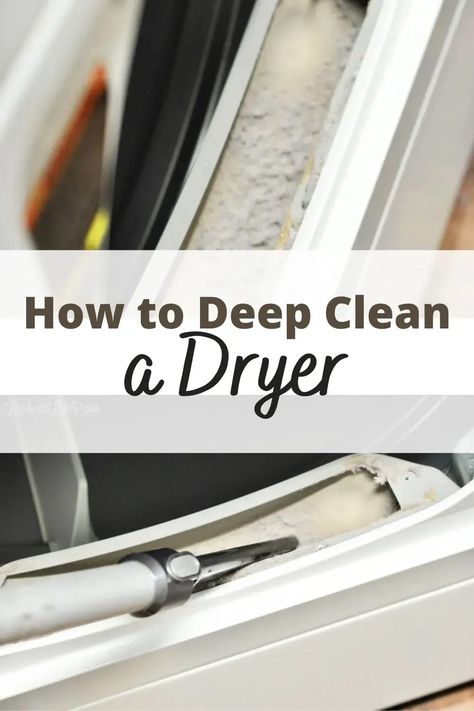 This tutorial for how to deep clean a dryer shows how to get lint out of the lint trap, vent, and hose. Can be used for all kinds of dryers (this one shows a Speed Queen). How To Clean Lint Trap In Dryer, Clean Dryer Lint Trap, Clean A Dryer, Dryer Lint Trap, Free Printable Cleaning Schedule, Dryer Cleaning, Dryer Vent Hose, Maintenance Routine, Clean Washer