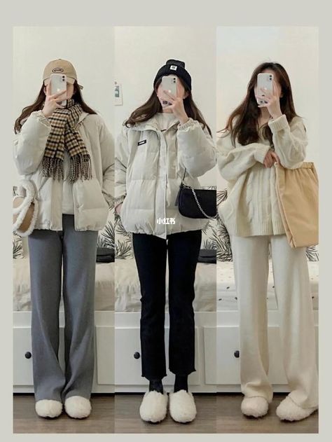 Kpop Fashion Outfits Winter, Korea Winter Fashion Outfits, Korean Winter Outfits 2023, Winter Ootd 2023, Kpop Winter Fashion, Codibook Winter, Korean Autumn Outfits, Korean Winter Outfits Street Style, Korea Winter Outfit