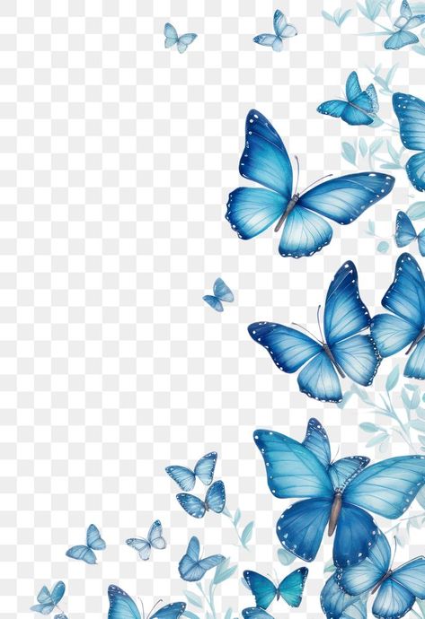 Butterfly Png Aesthetic, Blue Aesthetic Butterfly, Butterfly Backgrounds, Butterfly Border, Png Butterfly, Blue Texture Background, Blue Butterfly Wings, About Butterfly, Aesthetic Butterfly