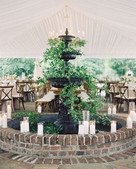 A Charleston Bride on Instagram: “We love the built in fountain at the Legare Waring House! It elevates the spaces and offers the perfect touch of southern charm 🌿 . . .…” House Fountain, Legare Waring House Wedding, Charleston Bride, Enchanted Garden Wedding, Green Color Schemes, Enchanted Garden, Green Decor, Wedding Mood Board, Charleston South Carolina