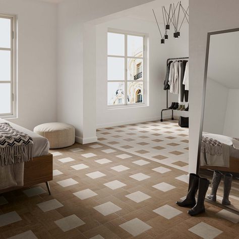 Puzzle - Virginia Tile Company Tile Companies, Tile Inspiration, Floor Patterns, Tile Patterns, Contemporary Decor, Tile Design, Functional Design, Wood Floors, Tile Floor