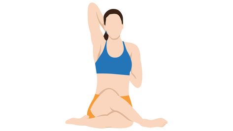 Cow Face Pose (Gomukhasana) - Gym Geek Hip Opening Stretches, Exercises For Strength, Cow Face Pose, Face Pose, Hip Flexor Exercises, Fish Pose, Cow Face, Lotus Pose, Yoga Strap