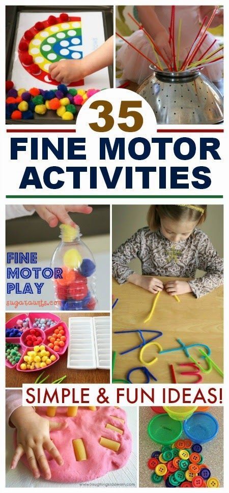 35 simple & engaging fine motor activities for kids; lots of fun ideas that can be set up in seconds! Occupational Therapy Activities For Preschoolers, List Of Fine Motor Activities For Preschoolers, Homemade Fine Motor Activities, Fine Motor Skills Activities For 3-4, Ecfe Ideas, Diy Geoboard, Teacher Diy, Nanny Life, Aktiviti Kanak-kanak