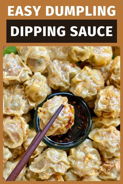 Looking for the best homemade dipping sauce for dumplings? Try this easy recipe that's perfect for dim sum and wontons, featuring a savory mix of chicken, pork, shrimp crab, beef, and soy—ready in no time. Dim Sum Dipping Sauce, Dipping Sauce For Pork Dumplings, Pork Wonton Dipping Sauce, Pork Wontons Recipes, Wonton Dipping Sauce Easy, Shrimp Dumpling Sauce, Soy Dipping Sauce For Dumplings, Dipping Sauce For Dumplings, Wonton Dipping Sauce