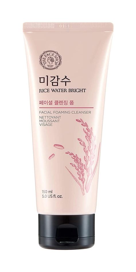 Korean Face Wash, Double Wear Estee Lauder, Rice Water Bright, Korean Facial, Korean Face, Cheap Beauty Products, Foaming Facial Cleanser, Rice Water, The Face Shop