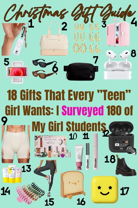 This is a collage of the best Christmas gifts for a teen girl 2023. Teen Girl Christmas Ideas 2024, Best Gifts For Teen Girls, Girl Christmas Gifts, Teen Gift Guide, Girls Gift Guide, Teen Christmas Gifts, Christmas Gifts For Teen Girls, Cool Gifts For Teens, Christmas Guide