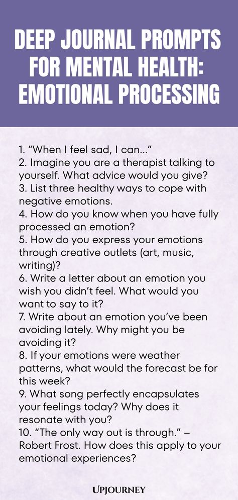 Explore our collection of deep journal prompts designed to support your mental health journey and aid in emotional processing. Take some time for self-reflection and dive into these thought-provoking prompts to help cultivate self-awareness and inner healing. Start journaling today to nurture your emotional well-being and enhance your overall mental health. Journal Prompts For Alcoholics, Self Awareness Prompts, Mental Health Journals Diy, Mental Health Questions For Journal, Mental Health Journal Prompts, How To Journal For Mental Health, Deep Journal Entries, Emotion Journal, Emotional Processing