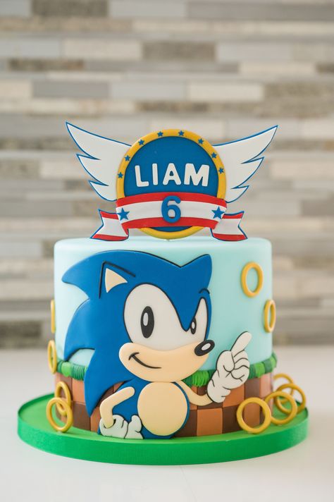 Sonic The Hedgehog Birthday Cake, Hedgehog Birthday Cake, Birthday Cale, Sonic Birthday Cake, Sonic The Hedgehog Cake, Bolo Sonic, 6th Birthday Boys, 5th Birthday Boys, Sonic Cake