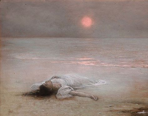 Jakub Schikaneder, Sea Painting, Water Art, Ocean Painting, Old Paintings, Woman Drawing, Romantic Art, Ethereal Art, Dreamy Art