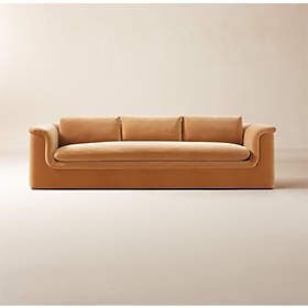 Faible Wheat Performance Velvet Sofa | CB2 Canada Brown Velvet Sofa, Teal Velvet Sofa, Velvet Lounge Chair, Chenille Sofa, Black Leather Sofas, Green Velvet Sofa, Velvet Couch, Sofa Review, Mesa Exterior