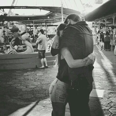 Cute couple hugging at a fair. Bear Hug Couple, Hugs Couple, The Truth About Love, Couple Stuff, Best Hug, Bear Hugs, Love Is Patient, Love Me Like, Soul Mate