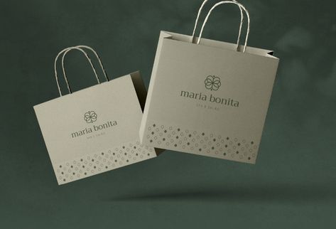 Maria Bonita - Brand & Identity on Behance Luxury Paper Bag, Green Packaging, Spa And Salon, Paper Bag Design, Graphic Design Brochure, Illustrator Design Tutorial, Packaging Template, Luxury Branding Design, Branding Design Packaging