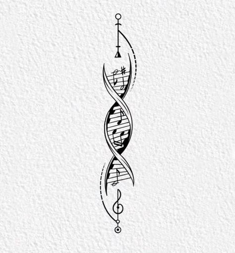 Music Collar Bone Tattoo, Tattoo Ideas Reader, Dna Music Tattoo, Music Lovers Tattoo Ideas, Unique Music Tattoo Ideas, Music Dna Tattoo, Music Lover Tattoo Ideas, Music Aesthetic Tattoo, Tattoo For Music Lovers