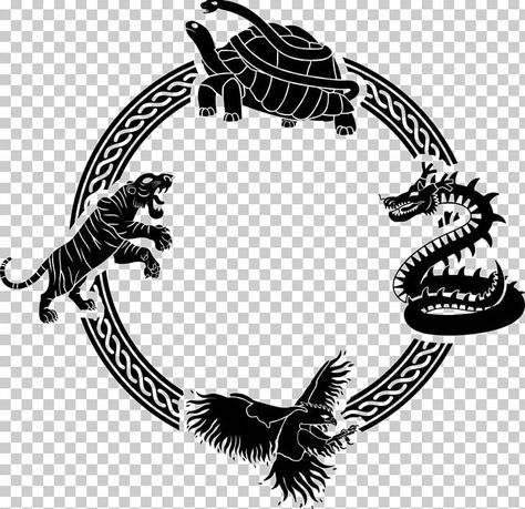 Black Tortoise, Black Dragon Symbol, Yin Yang Dragon Tiger, Guardian Tattoo, Fire Snake Chinese Zodiac, Fire Tiger Chinese Zodiac, Earth Tiger Chinese Zodiac, Beast Logo, Phoenix Dragon