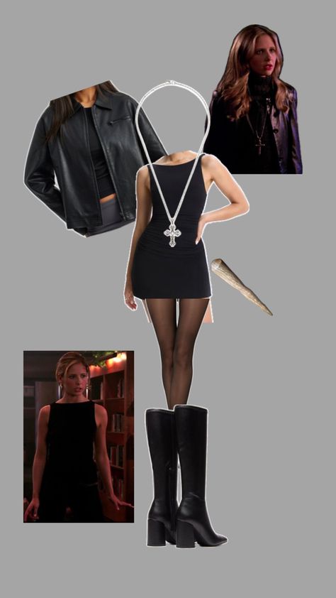 Buffy Summers Outfits Season 1, Buffy The Vampire Slayer Halloween, Buffy Costume, 90s Fashion Aesthetic, Buffy Style, Vampire Halloween Costume, Vampire Clothes, Classy Halloween, Casual Street Wear