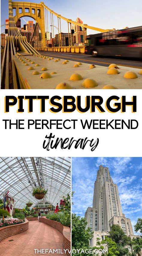 Find out how to spend the perfect weekend in Pittsburgh - things to do, where to stay, what to eat and more! | Pittsburgh itinerary | Pittsburgh weekend trip | Pittsburgh what to do | Pittsburgh where to stay | Pittsburgh where to eat | what to do in Pittsburgh PA | where to stay in Pittsburgh PA Pittsburgh Bucket List, What To Do In Pittsburgh Pa, Things To Do In Pittsburgh Pa, What To Do In Pittsburgh, Pittsburgh City, Vacation Itinerary, Travel Bucket List Usa, New England Travel, Central America Travel