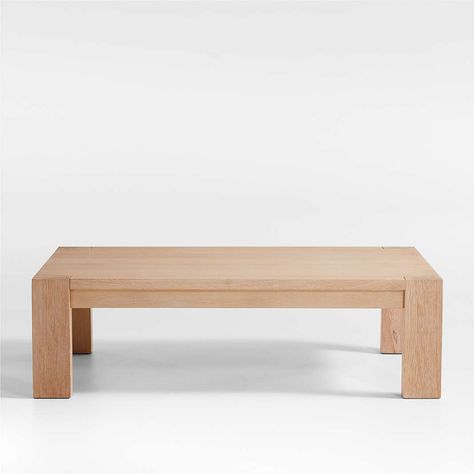 Coastal Home Style | Crate and Barrel Coffee Table Crate And Barrel, Restoration Hardware Style, White Oak Wood, Oak Coffee Table, Coffee Tables For Sale, Square Table, Solid Wood Dining Table, Rectangular Coffee Table, Coffee Table Accents