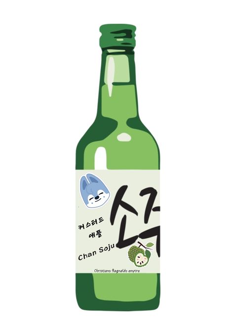 Soju Bottle Drawing, Soju Drawing, Soju Illustration, Soju Tattoo, Asian Glasses, Korean Soju, Ramen Bar, Bottle Drawing, Mini Cakes Birthday