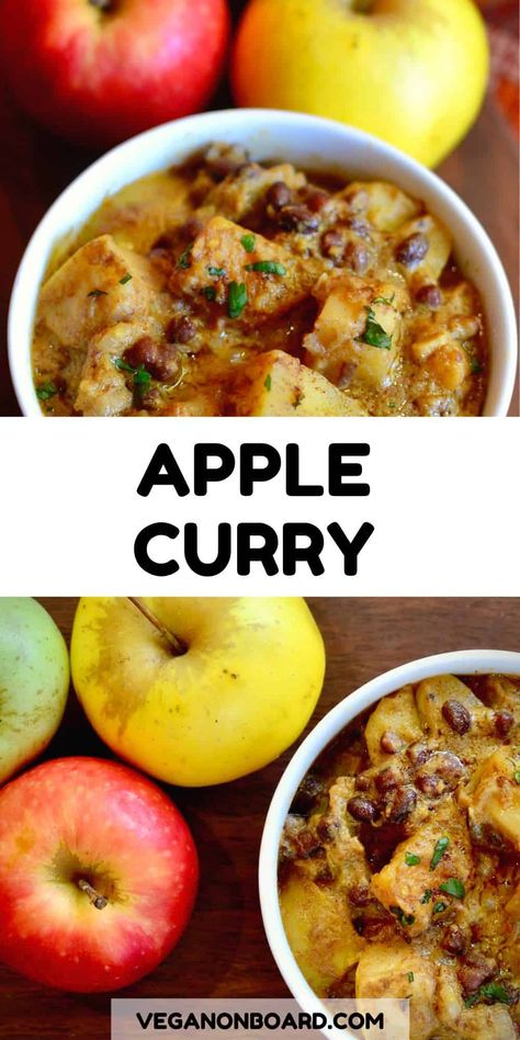 Our apple curry is creamy, mildly spicy and subtly, but pleasingly sweet. This savoury apple recipe proves that apples aren’t just for sweet dishes! Try this unusual curry recipe for your next vegan dinner this fall. Apple Curry, Savory Apple Recipes, Apple Recipes Healthy, Apple Dishes, Apple Recipe, Tandoori Masala, Amish Recipes, Entree Recipes, Now Is The Time