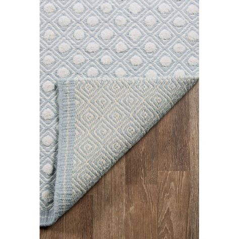 Erin Gates by Momeni Langdon Windsor Hand-Woven Wool Blue Area Rug | Wayfair Sky Blue Rug, Nursery Rugs Boy, Mint House, Pirate Nursery, Hygge Aesthetic, Office Cube, Shades Of Sky, Graphic Rug, Pastel Color Palette