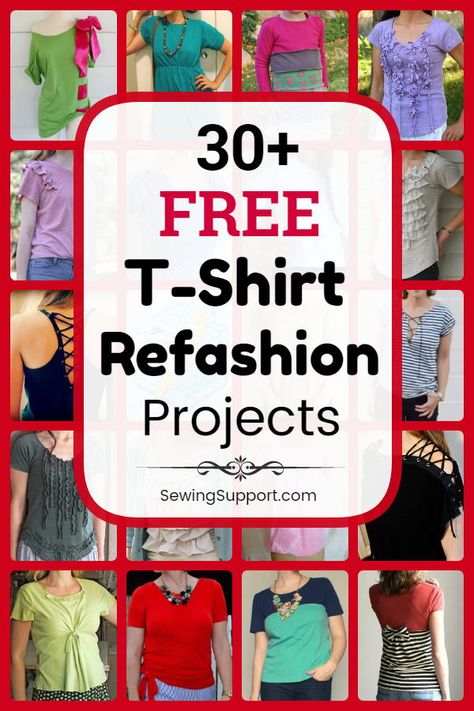 T Shirt Refashion, Diy Clothes Tops, Tee Shirts Diy, Shirt Transformation, T Shirt Upcycle, Shirt Makeover, Mens Shirt Refashion, T Shirt Hacks, Diy Sewing Tutorials